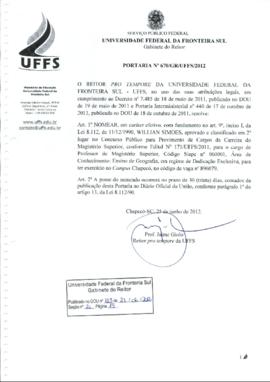 Portaria 670-GR-2012