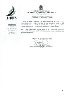 Portaria 031-GR-2012