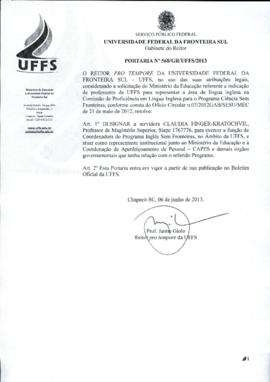 Portaria 568-GR-2013