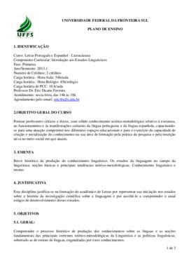 Introdução aos Estudos Linguísticos