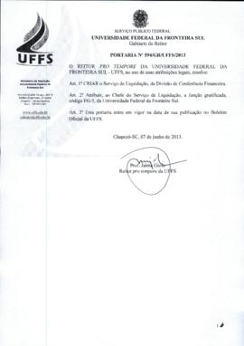Portaria 594-GR-2013
