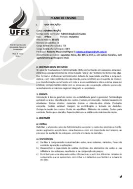 Administração de Custos