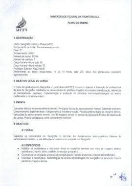 Sensoriamento Remoto