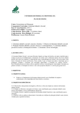 Literatura Infantil e Juvenil