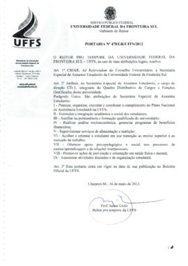 Portaria 478-GR-2012