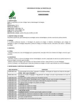 Estágio - Teoria, Metodologia e Estratégias