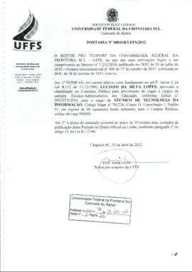 Portaria 400-GR-2012