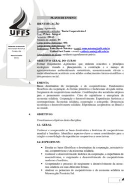 Teoria Cooperativista I