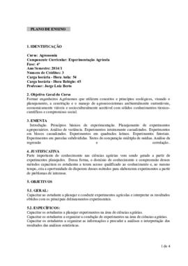 Experimentação Agrícola