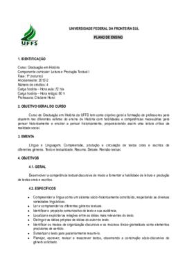 Leitura e Produção Textual I