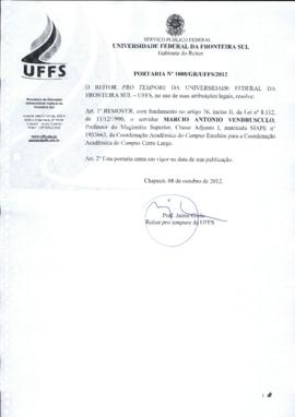 Portaria 1008-GR-2012