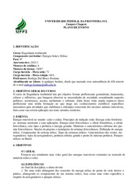 Energia Solar e Eólica