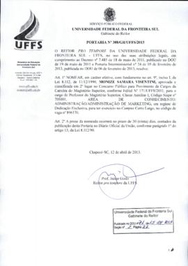 Portaria 308-GR-2013