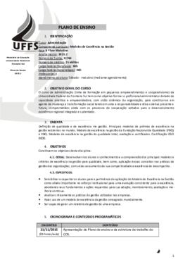 Modelos de Excelência na Gestão