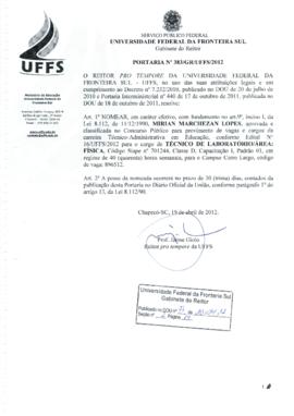 Portaria 383-GR-2012