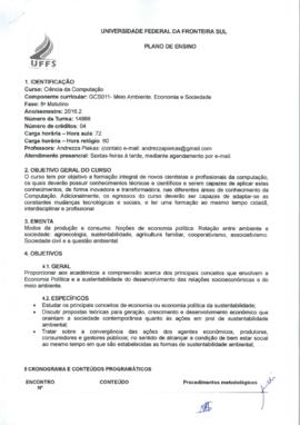Meio Ambiente, Economia e Sociedade