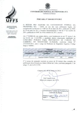 Portaria 204-GR-2012