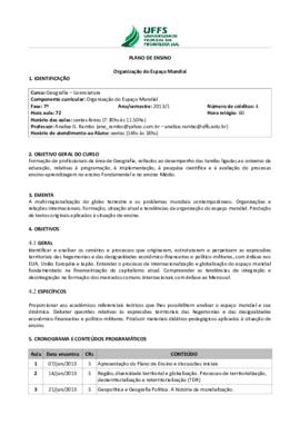 Organização do Espaço Mundial