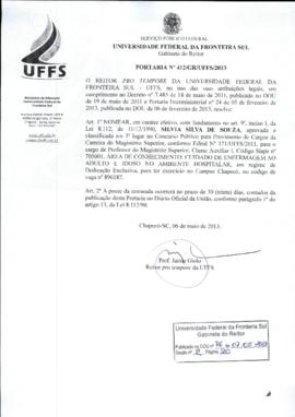 Portaria 412-GR-2013