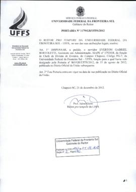 Portaria 1179-GR-2012