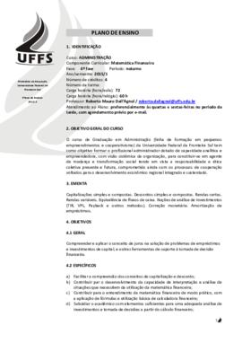 Matemática Financeira