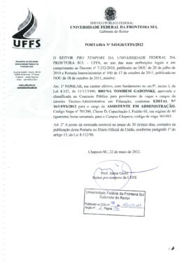 Portaria 545-GR-2012