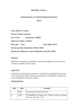 História Antiga I