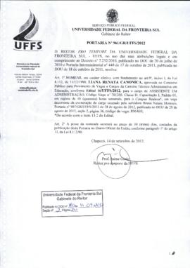 Portaria 961-GR-2012