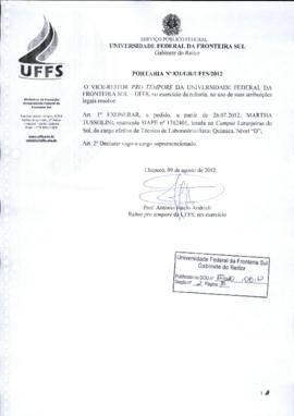 Portaria 831-GR-2012