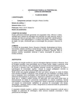 Iniciação à Prática Científica