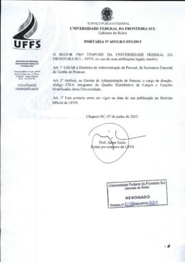 Portaria 653-GR-2013
