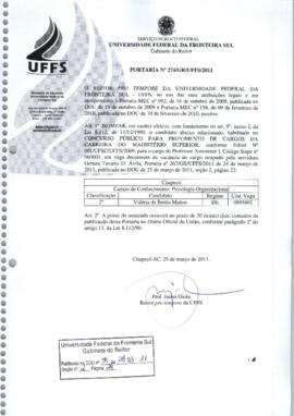 Portaria 274-GR-2011