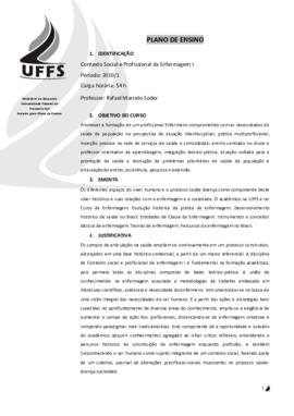 Contexto Social e Profissional da Enfermagem I