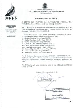Portaria 536-GR-2012