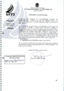 Portaria 631-GR-2011