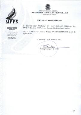Portaria 886-GR-2012