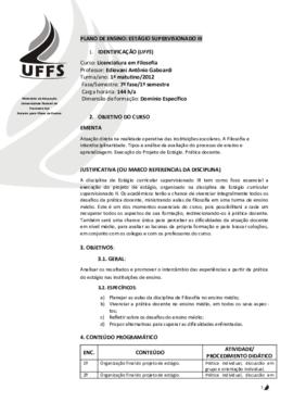 Estágio Curricular Supervisionado III