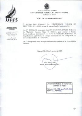 Portaria 096-GR-2013