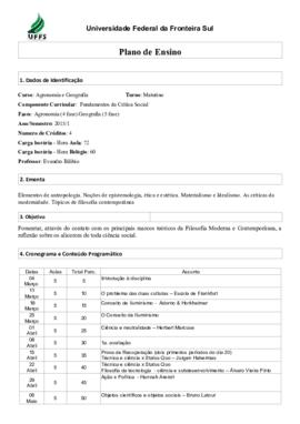 Fundamentos da Crítica Social