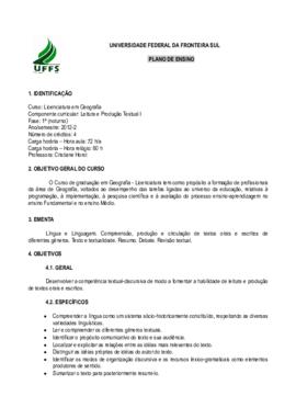 Leitura e Produção Textual I