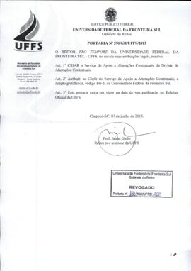 Portaria 590-GR-2013