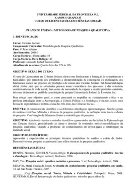 Metodologia de Pesquisa Qualitativa