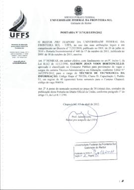 Portaria 317-GR-2012