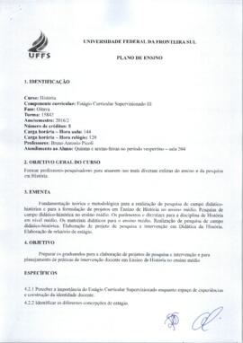 Estágio Curricular Supervisionado III