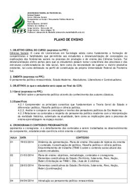 Pensamento Político Moderno