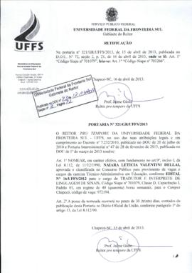 Portaria 321-GR-2013 Retificação