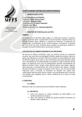 História da Filosofia Medieval