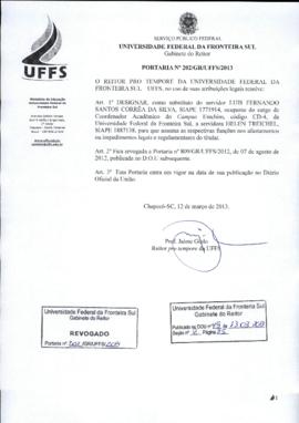Portaria 202-GR-2013