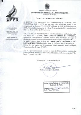 Portaria 1063-GR-2012