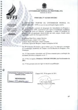 Portaria 612-GR-2011